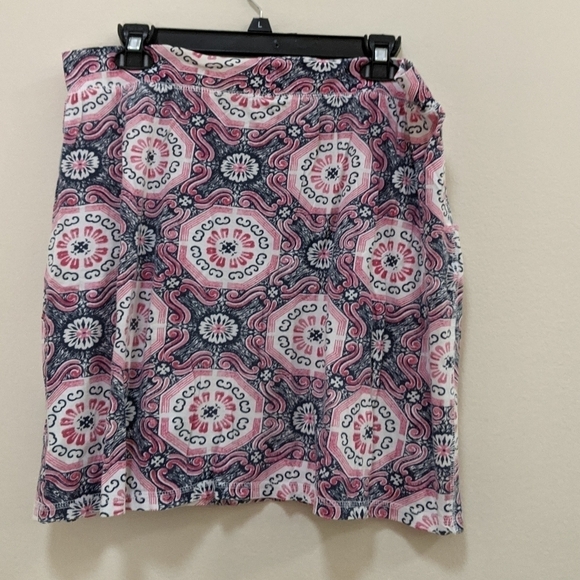 Caribbean Joe & Co Women's Pink Midi Skirt w/Pockets Size Large - Picture 3 of 6